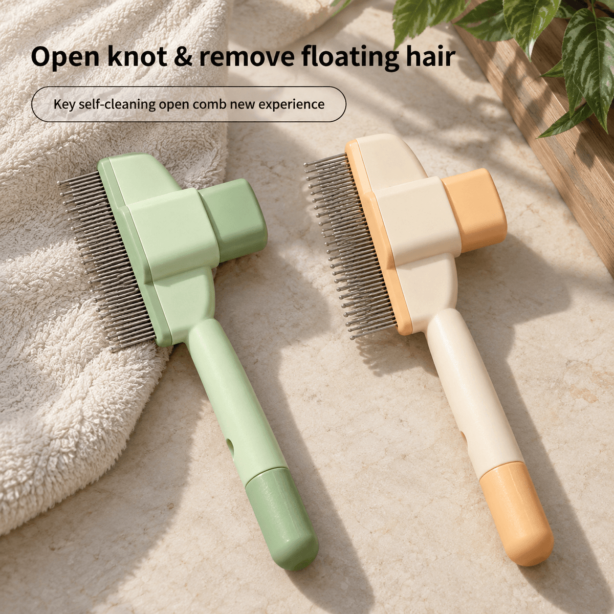 Self-Cleaning Pet Grooming Brush