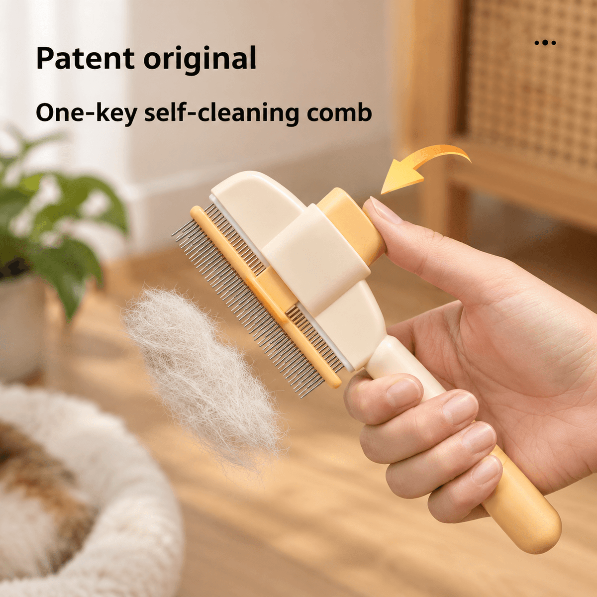 Self-Cleaning Pet Grooming Brush