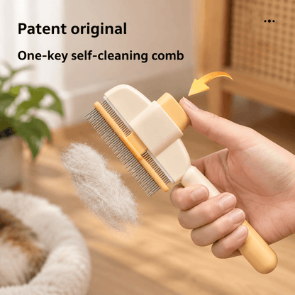 Self-Cleaning Pet Grooming Brush