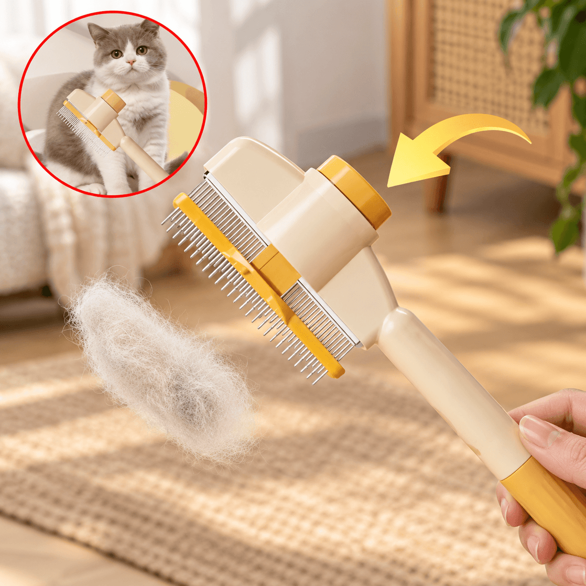 Self-Cleaning Pet Grooming Brush