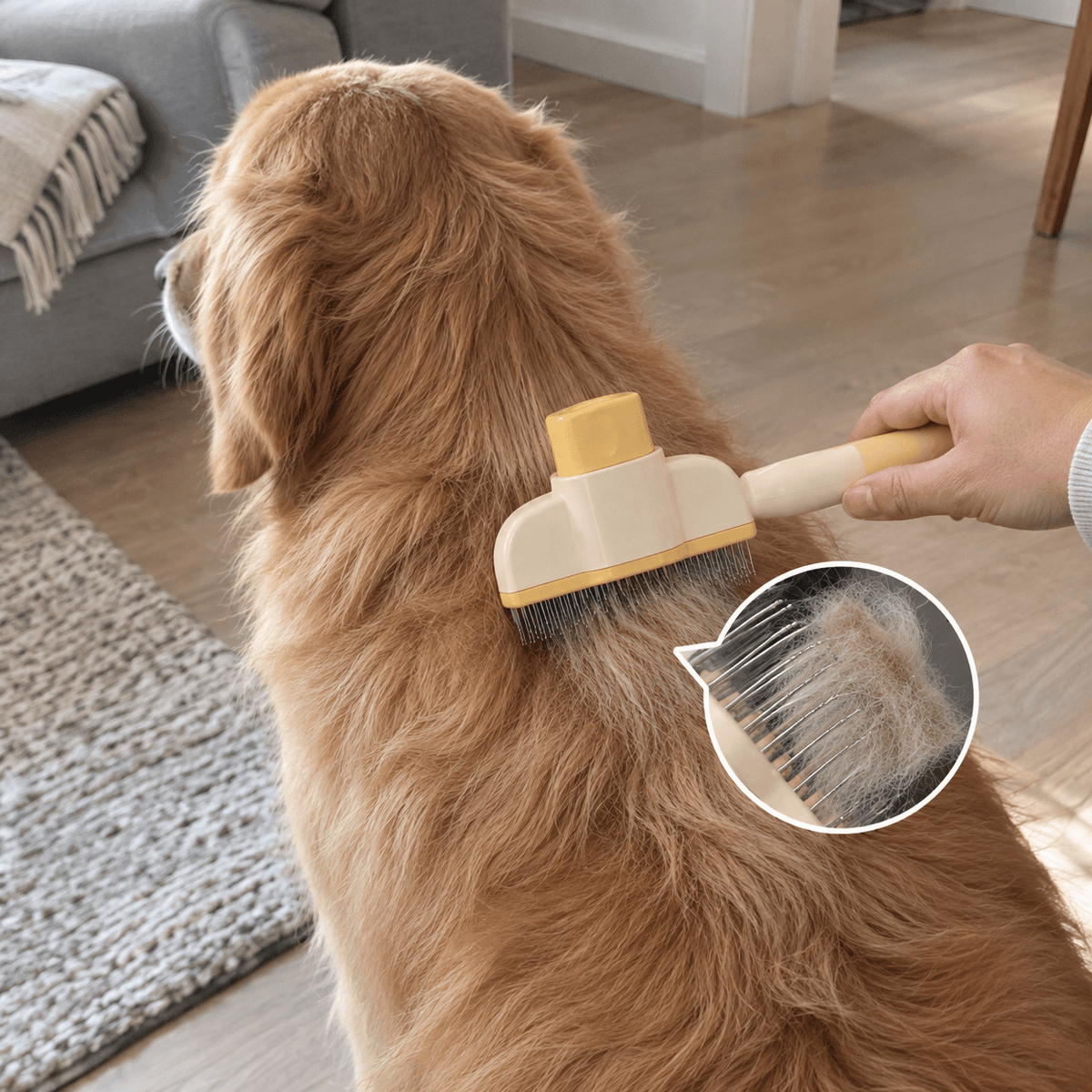 Self-Cleaning Pet Grooming Brush