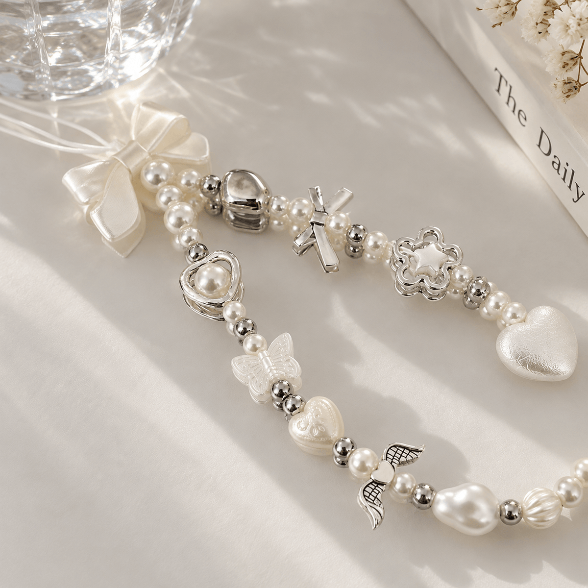 Pearl Beaded Camera Wrist Strap