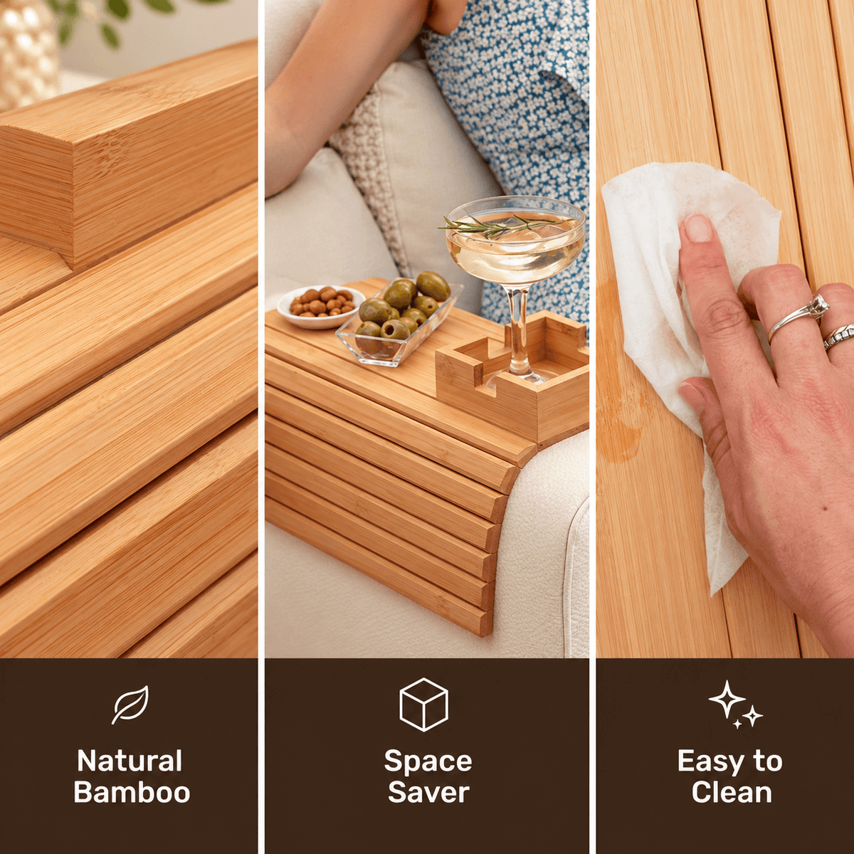 Wood Sofa Armrest Tray