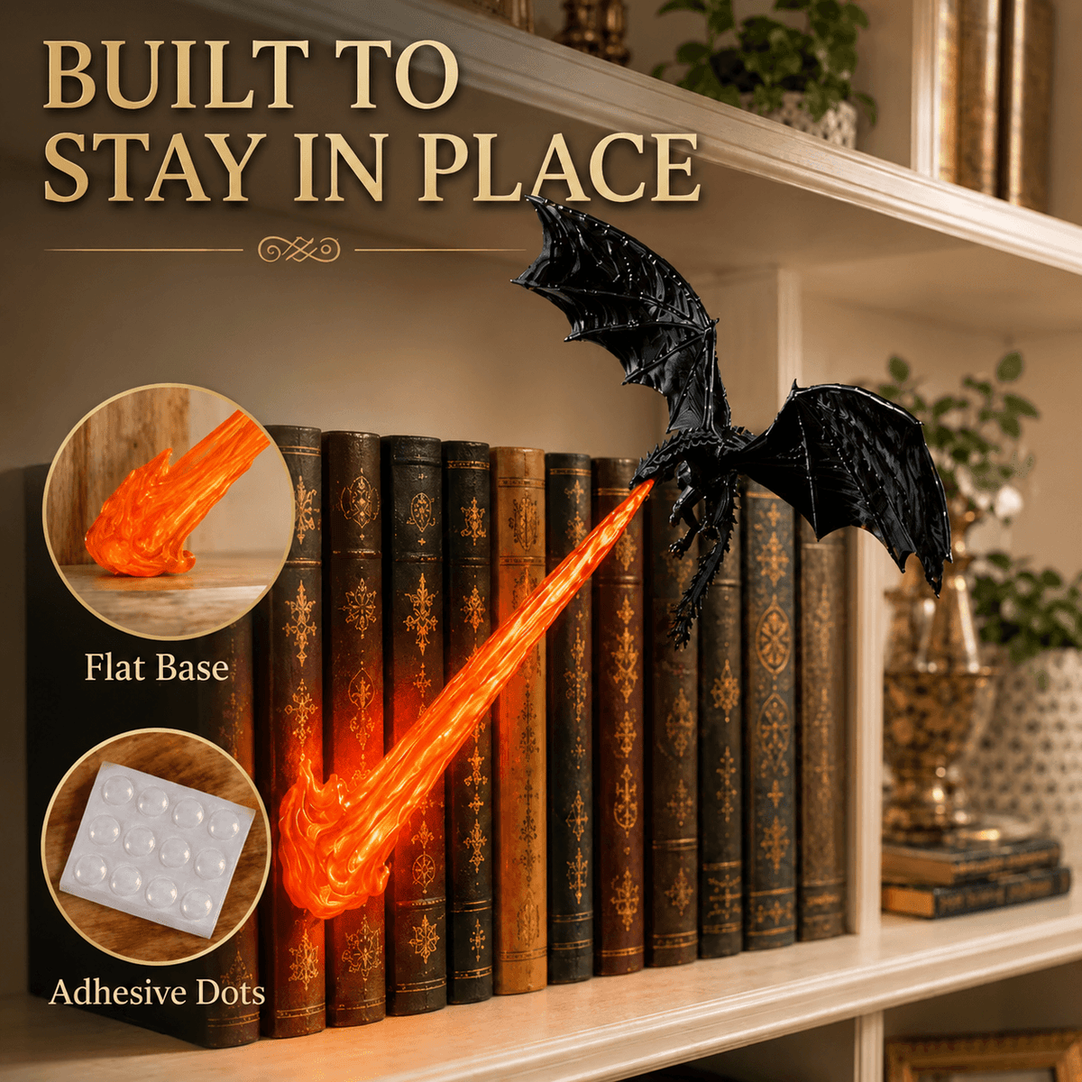 Floating Dragon Bookshelf Light