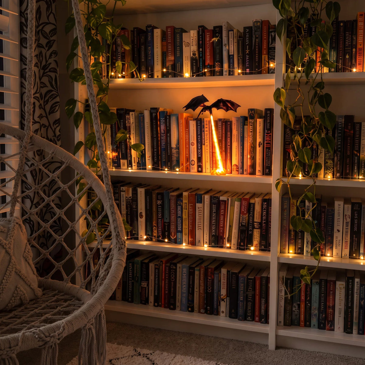 Floating Dragon Bookshelf Light
