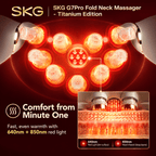 SKG G7 Pro-Fold Neck Massager – Titanium Edition