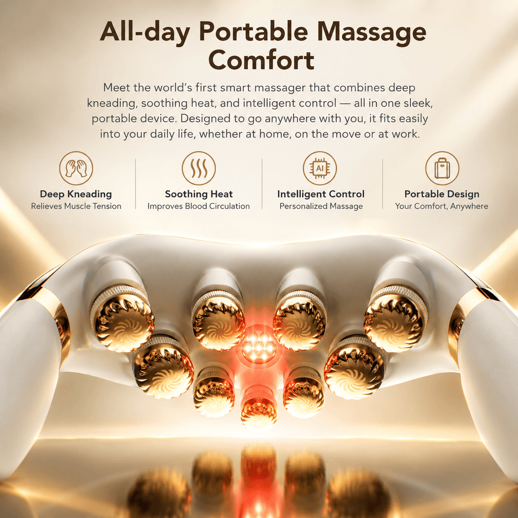 SKG G7 Pro-Fold Neck Massager – Titanium Edition