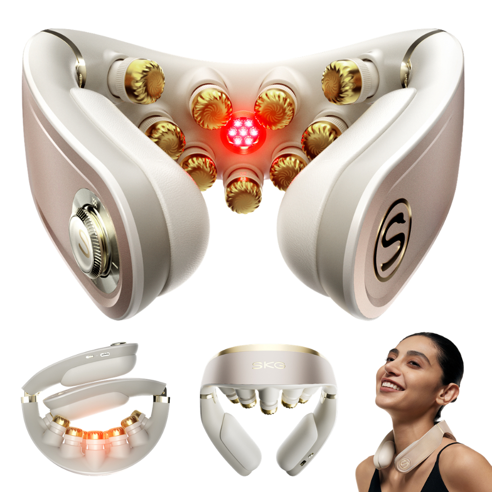 SKG G7 Pro-Fold Neck Massager – Titanium Edition
