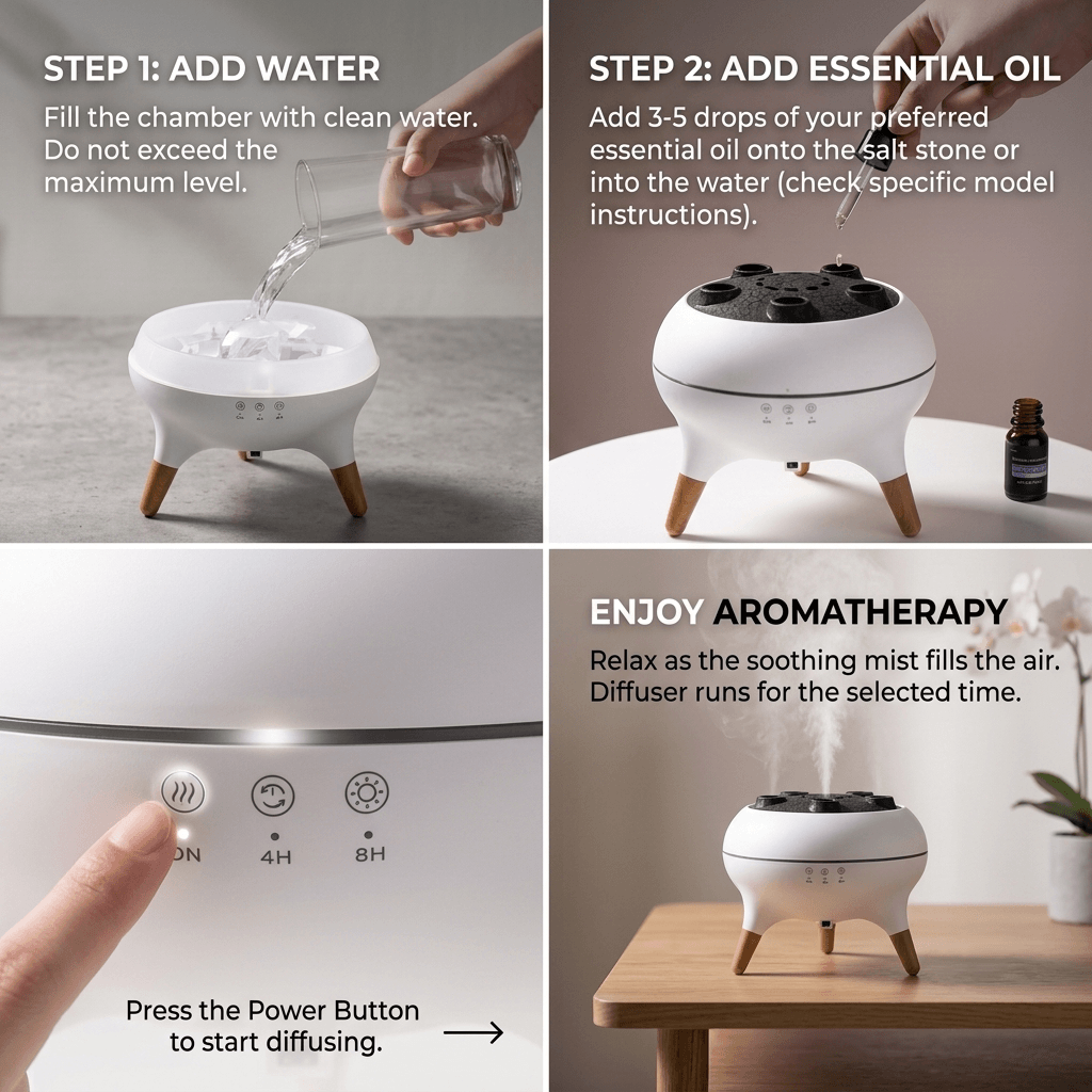 Jellyfish Aroma Diffuser with LED