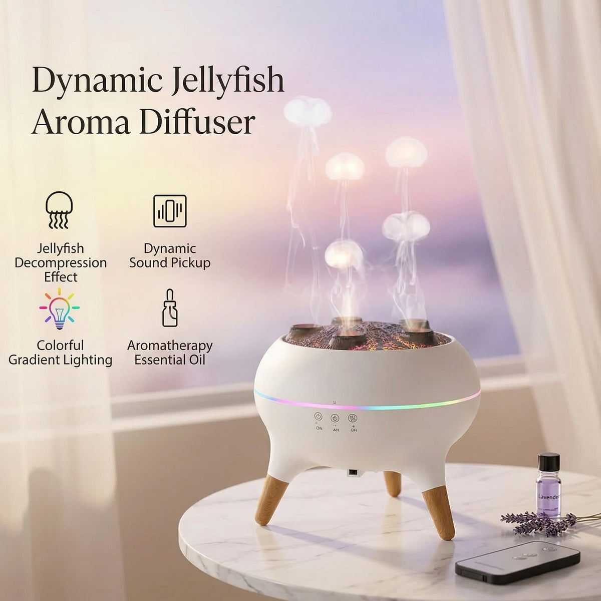 Jellyfish Aroma Diffuser with LED